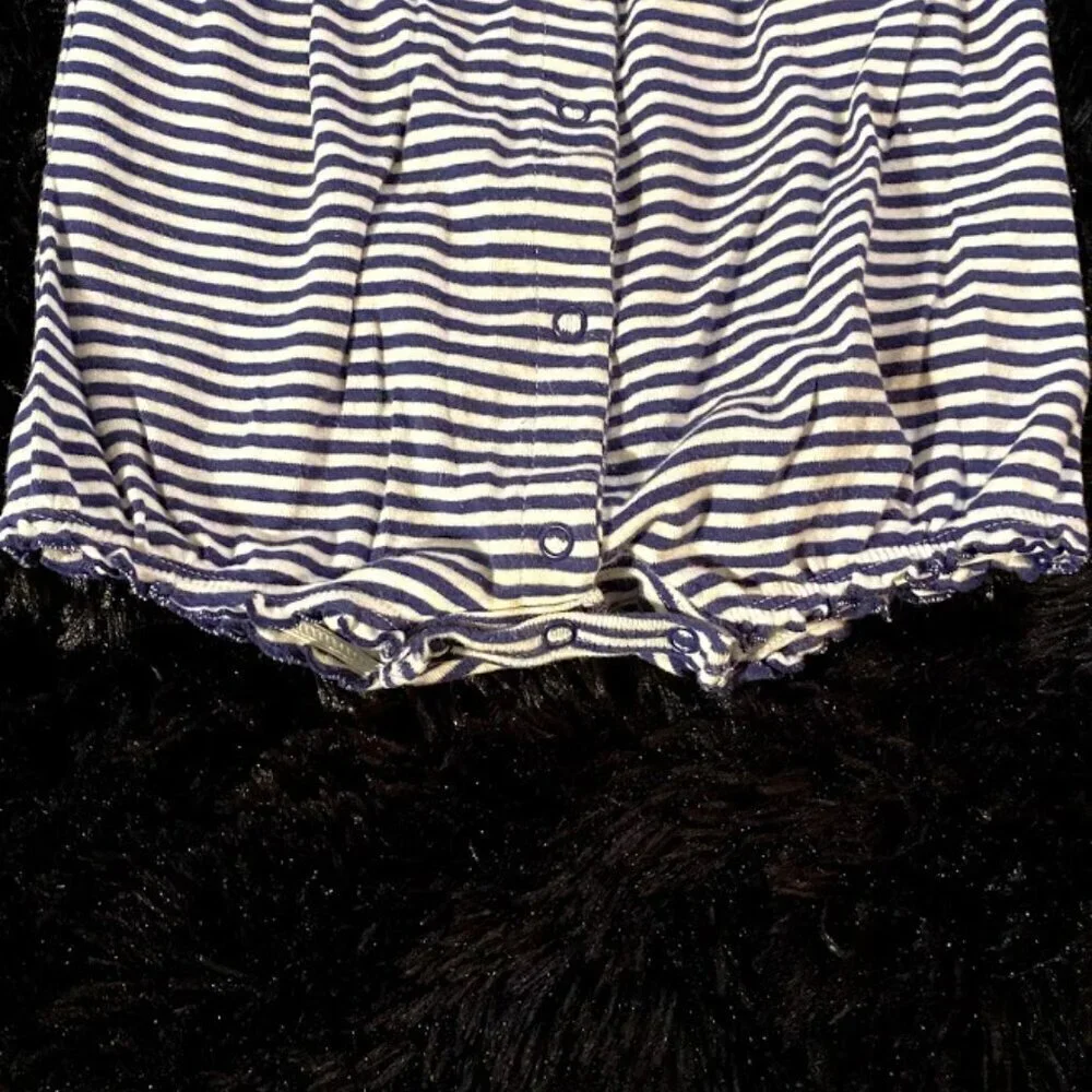 Carter's Girl Stripe Applique Floral Onesie